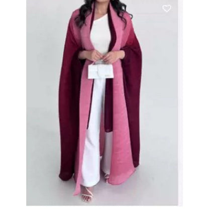 Bat Sleeve Gradient Abaya — Open Front