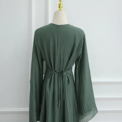Two-Piece Solid Abaya Set — Ramadan
