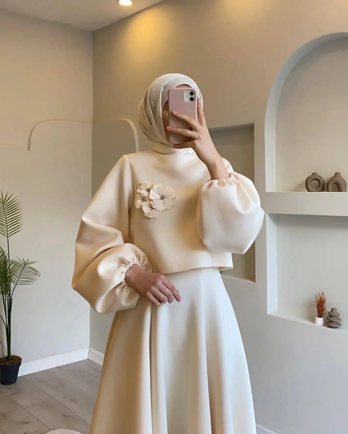 Lantern Sleeve Top & Skirt Set — Eid