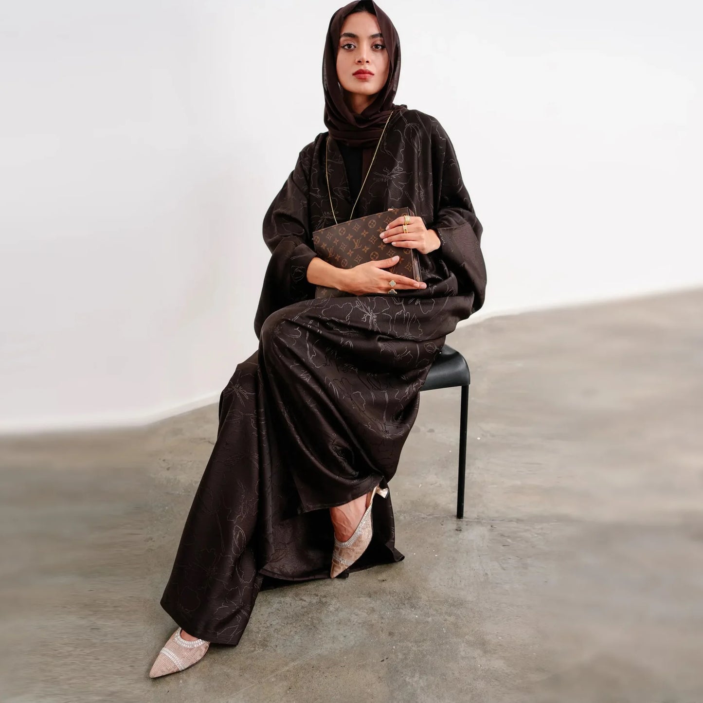 Two-Piece Abaya & Hijab Set — Luxury