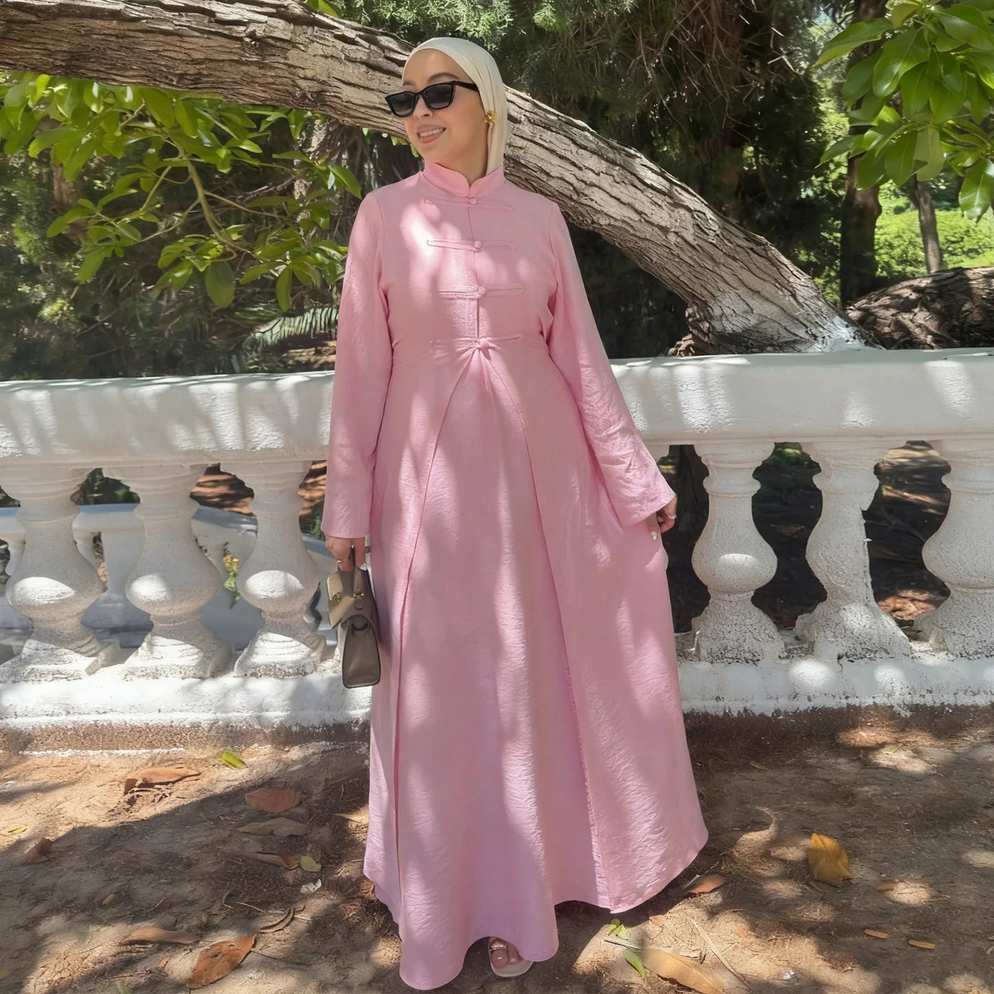 Two-Piece Cardigan Abaya Set — Plain