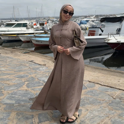 Two-Piece Cardigan Abaya Set — Plain