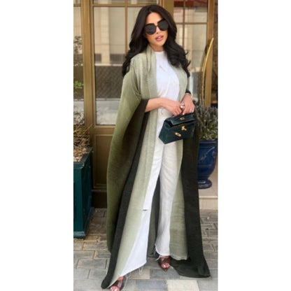 Bat Sleeve Gradient Abaya — Open Front