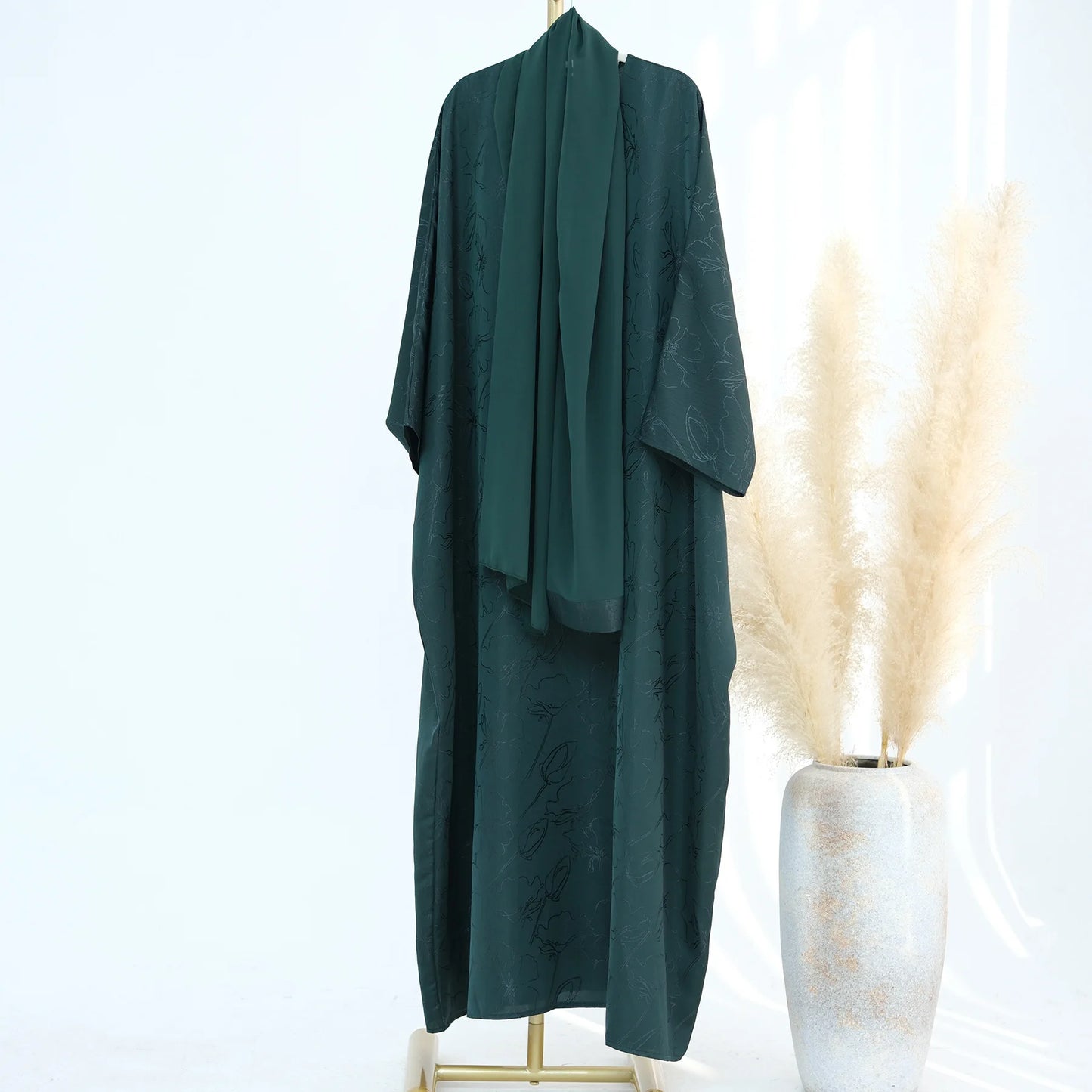 Two-Piece Abaya & Hijab Set — Luxury