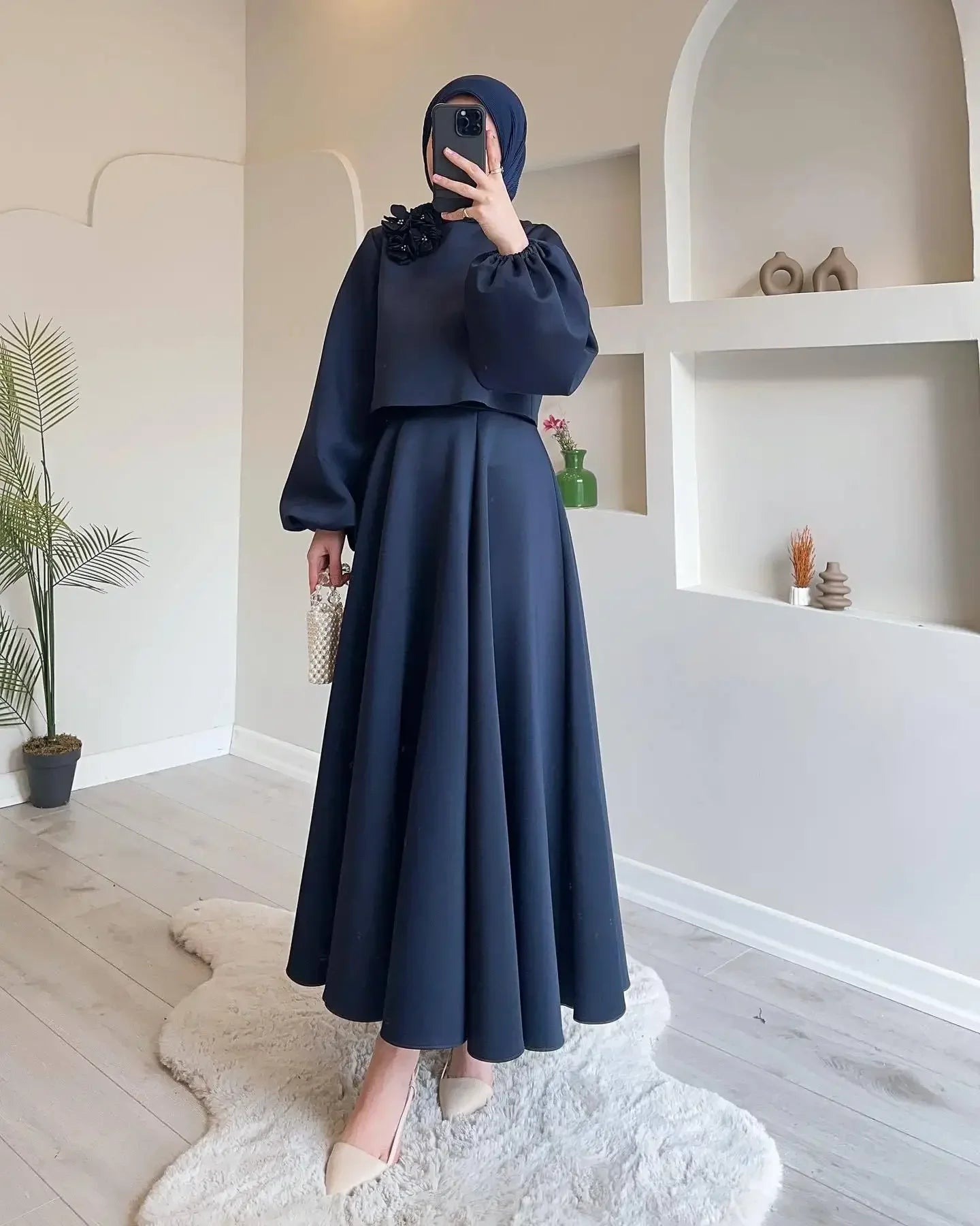 Lantern Sleeve Top & Skirt Set — Eid