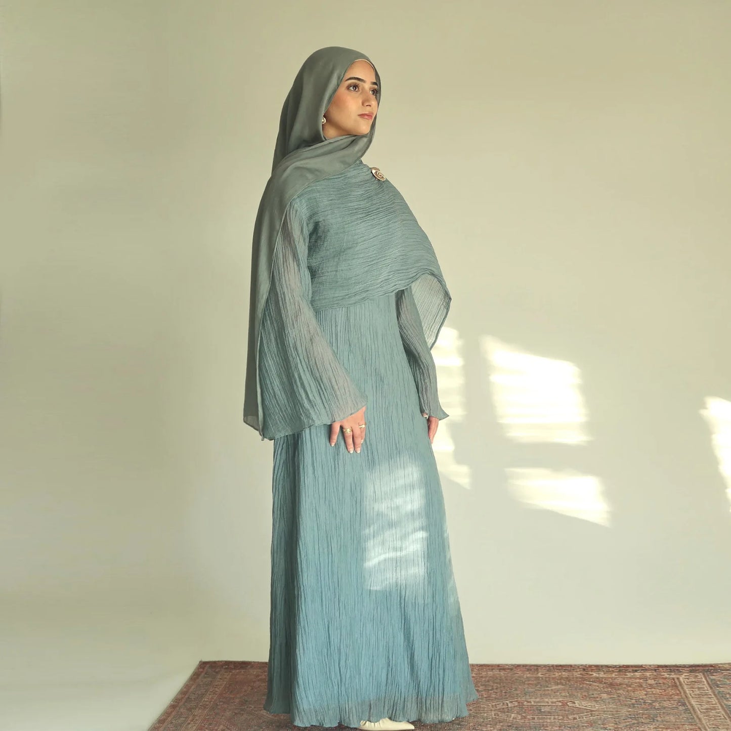 Two-Piece Solid Abaya Set — Ramadan