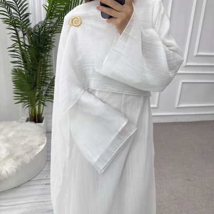 Two-Piece Solid Abaya Set — Ramadan