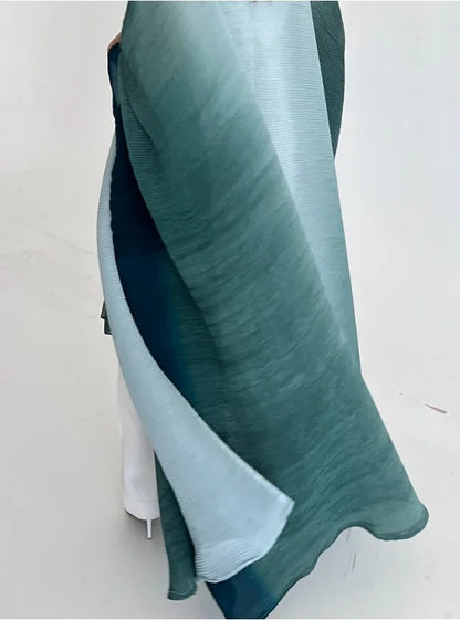 Bat Sleeve Gradient Abaya — Open Front
