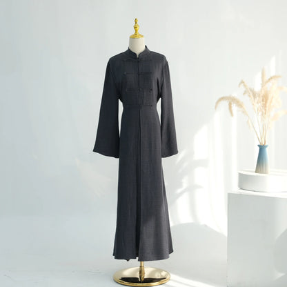 Two-Piece Cardigan Abaya Set — Plain