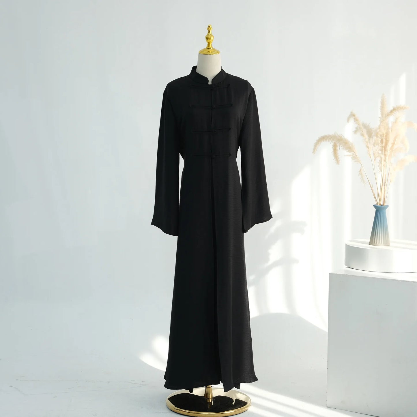 Two-Piece Cardigan Abaya Set — Plain