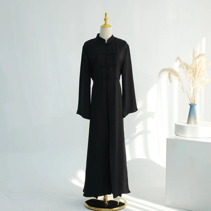 Two-Piece Cardigan Abaya Set — Plain