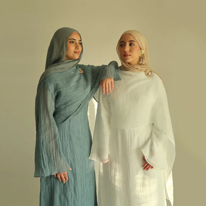 Two-Piece Solid Abaya Set — Ramadan