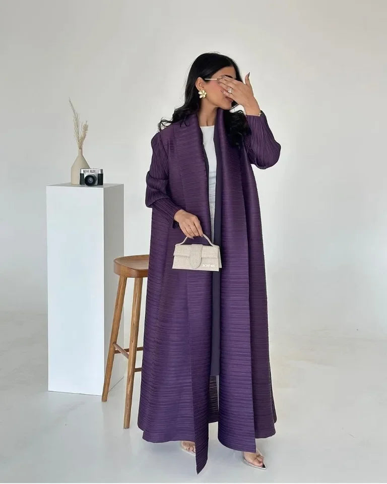 Vintage Print Cardigan Abaya — Luxury