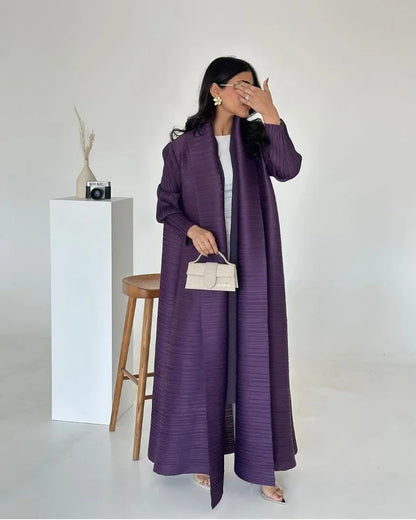 Vintage Print Cardigan Abaya — Luxury