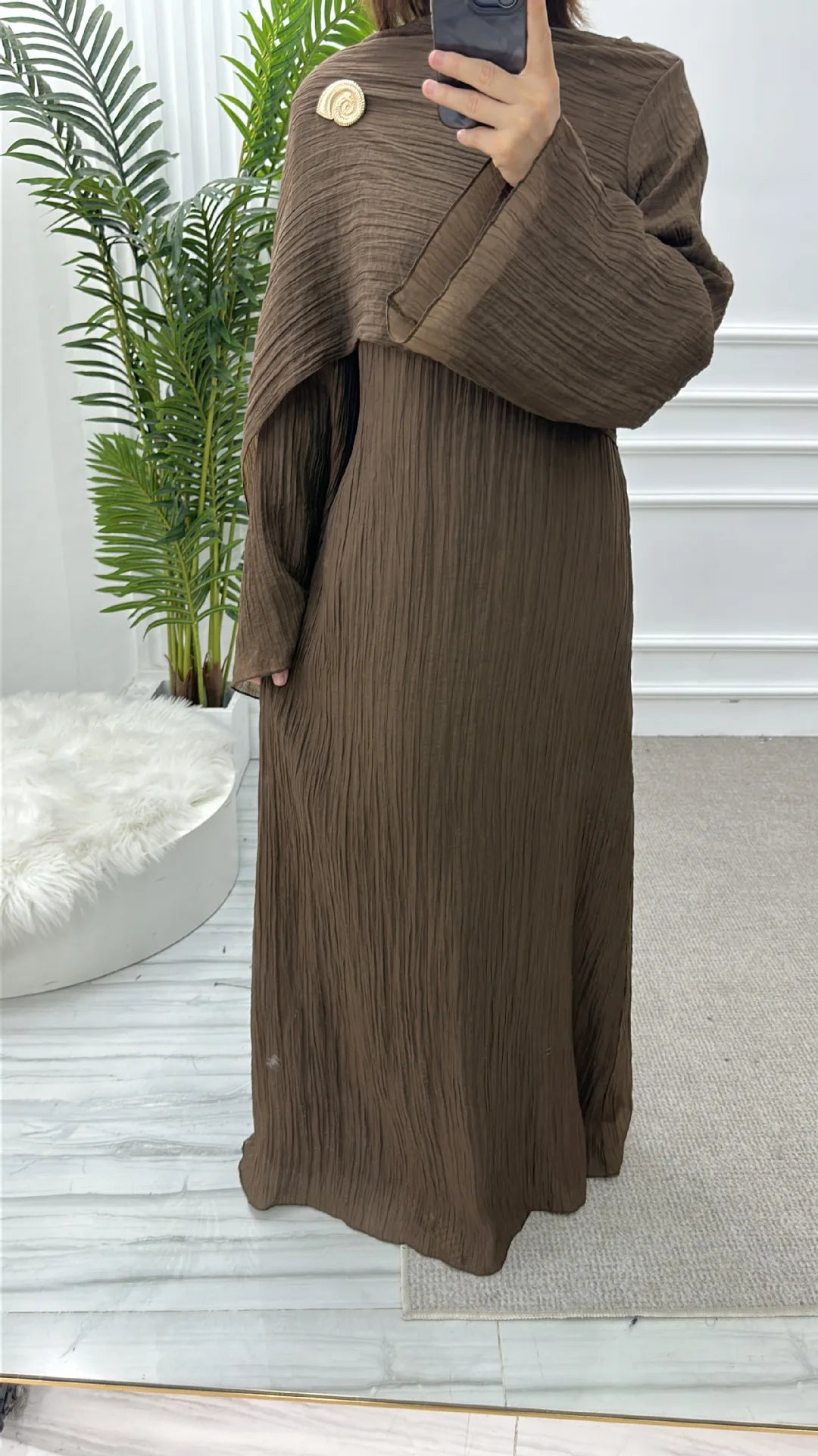 Two-Piece Solid Abaya Set — Ramadan