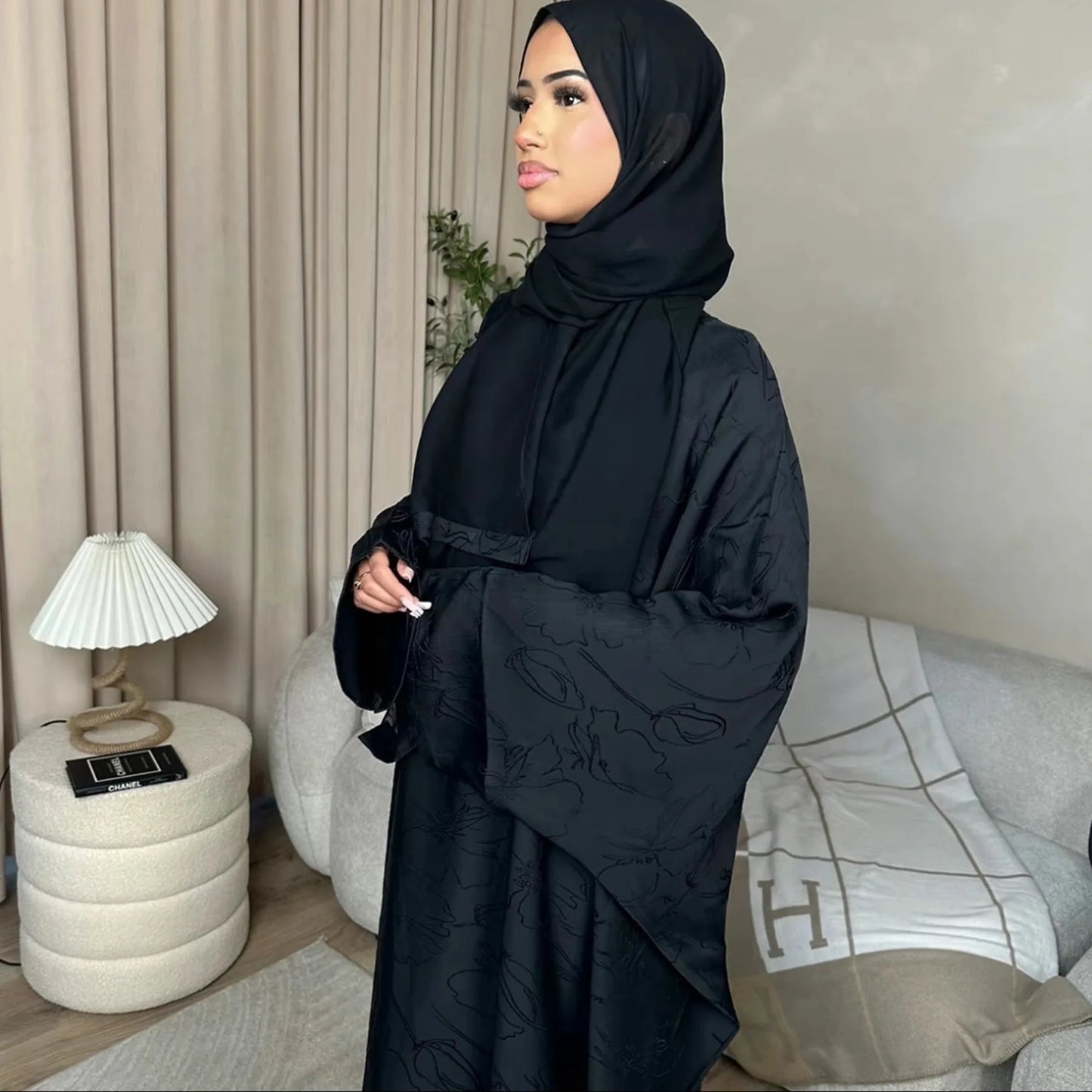 Two-Piece Abaya & Hijab Set — Luxury