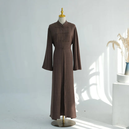 Two-Piece Cardigan Abaya Set — Plain