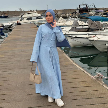 Two-Piece Cardigan Abaya Set — Plain