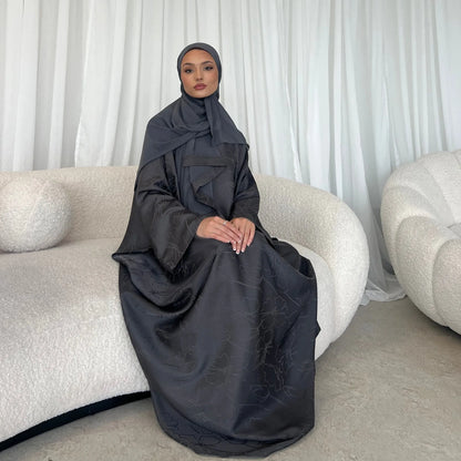 Two-Piece Abaya & Hijab Set — Luxury