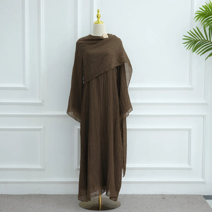 Two-Piece Solid Abaya Set — Ramadan
