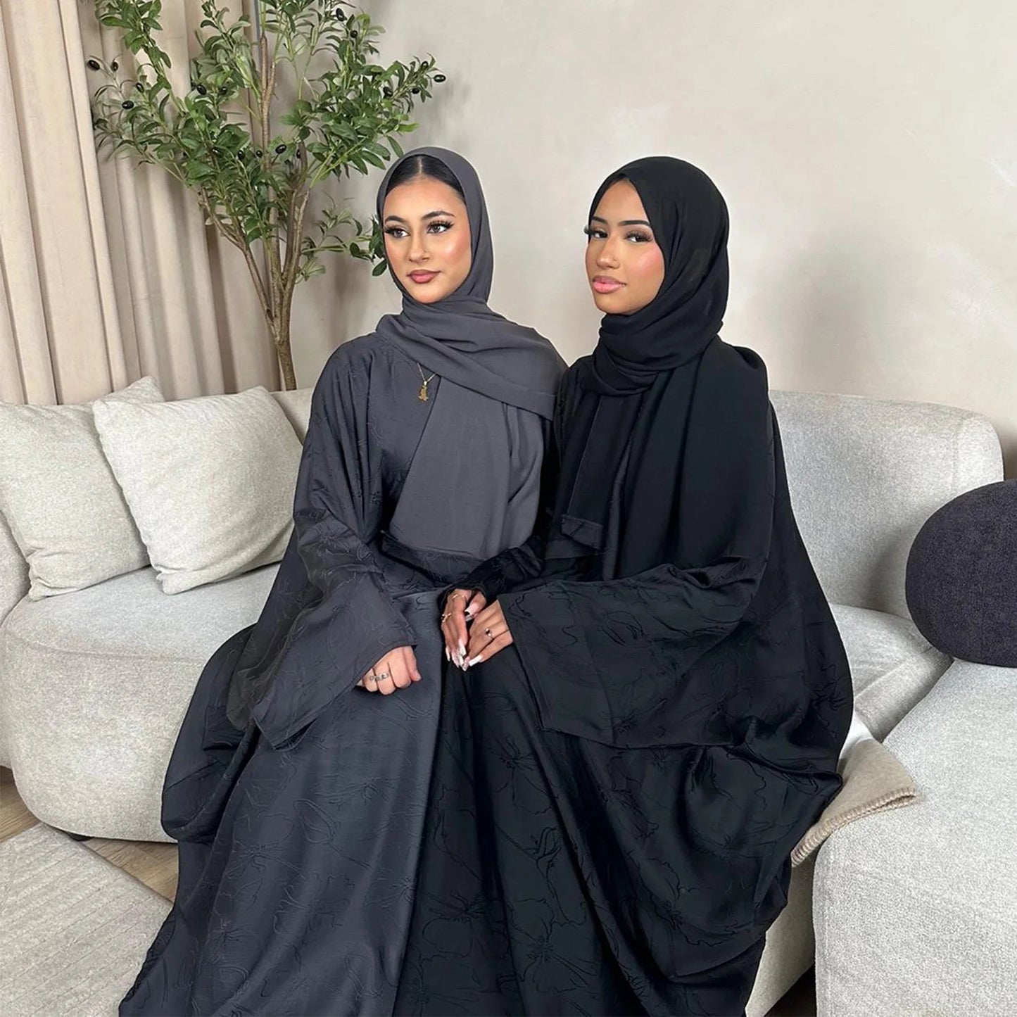 Two-Piece Abaya & Hijab Set — Luxury
