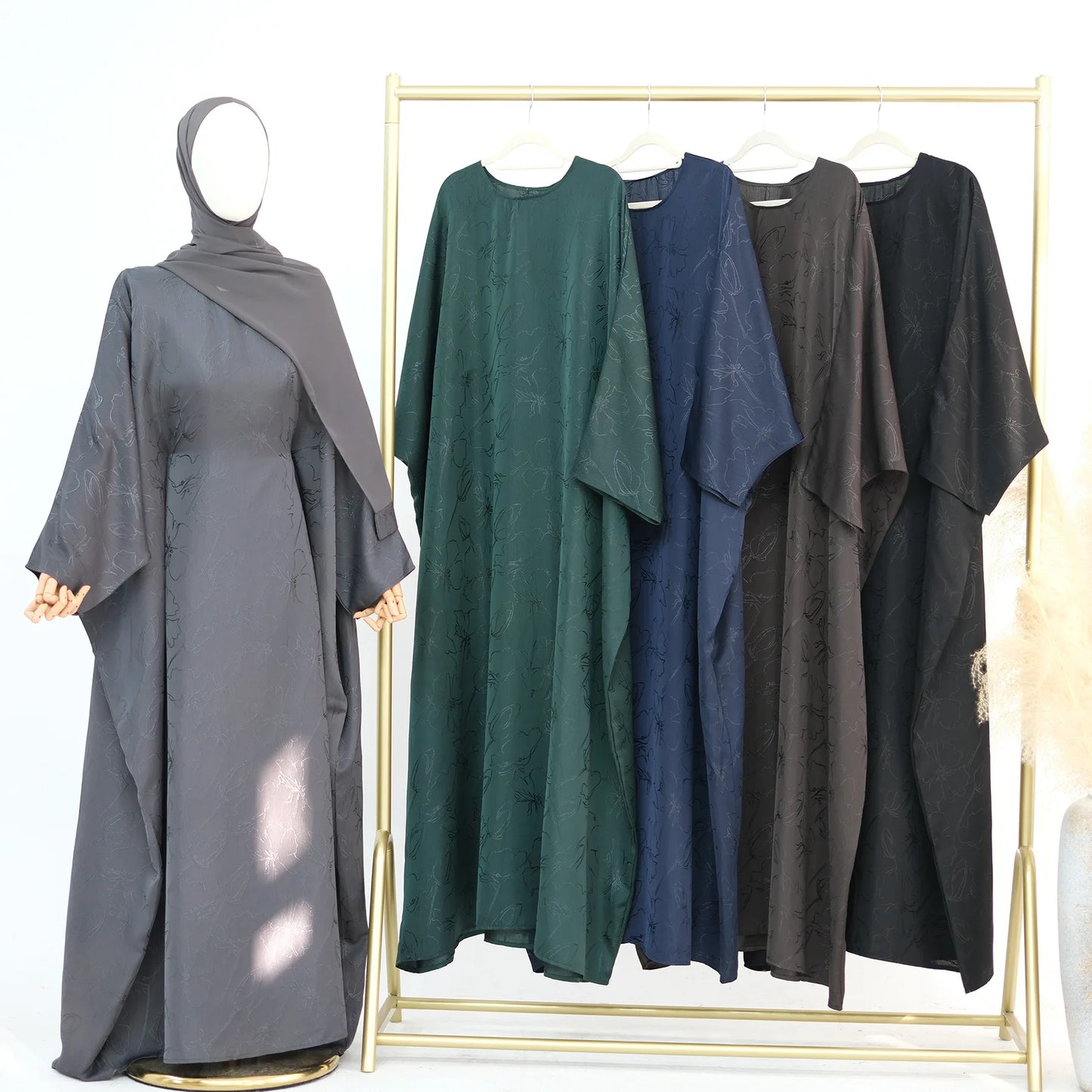 Two-Piece Abaya & Hijab Set — Luxury