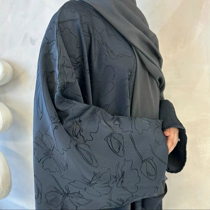 Two-Piece Abaya & Hijab Set — Luxury