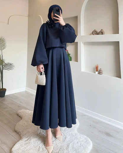 Lantern Sleeve Top & Skirt Set — Eid