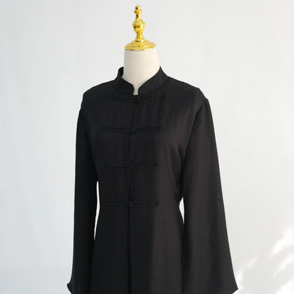 Two-Piece Cardigan Abaya Set — Plain