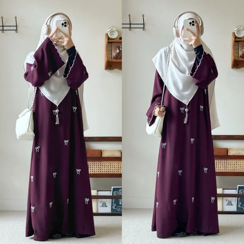 Butterfly Embroidery Abaya — Luxury