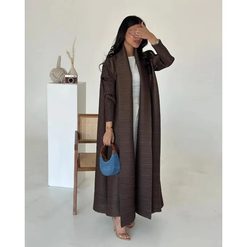 Vintage Print Cardigan Abaya — Luxury