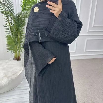 Two-Piece Solid Abaya Set — Ramadan