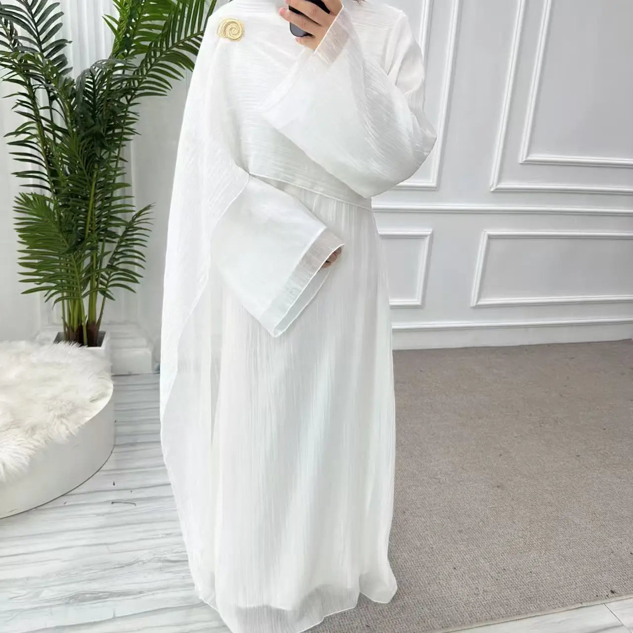 Two-Piece Solid Abaya Set — Ramadan