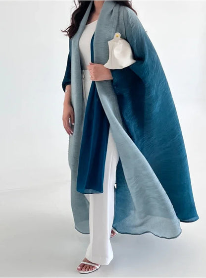 Bat Sleeve Gradient Abaya — Open Front
