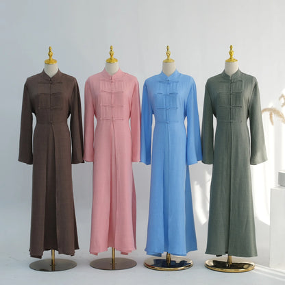Two-Piece Cardigan Abaya Set — Plain