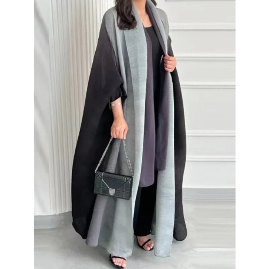 Bat Sleeve Gradient Abaya — Open Front