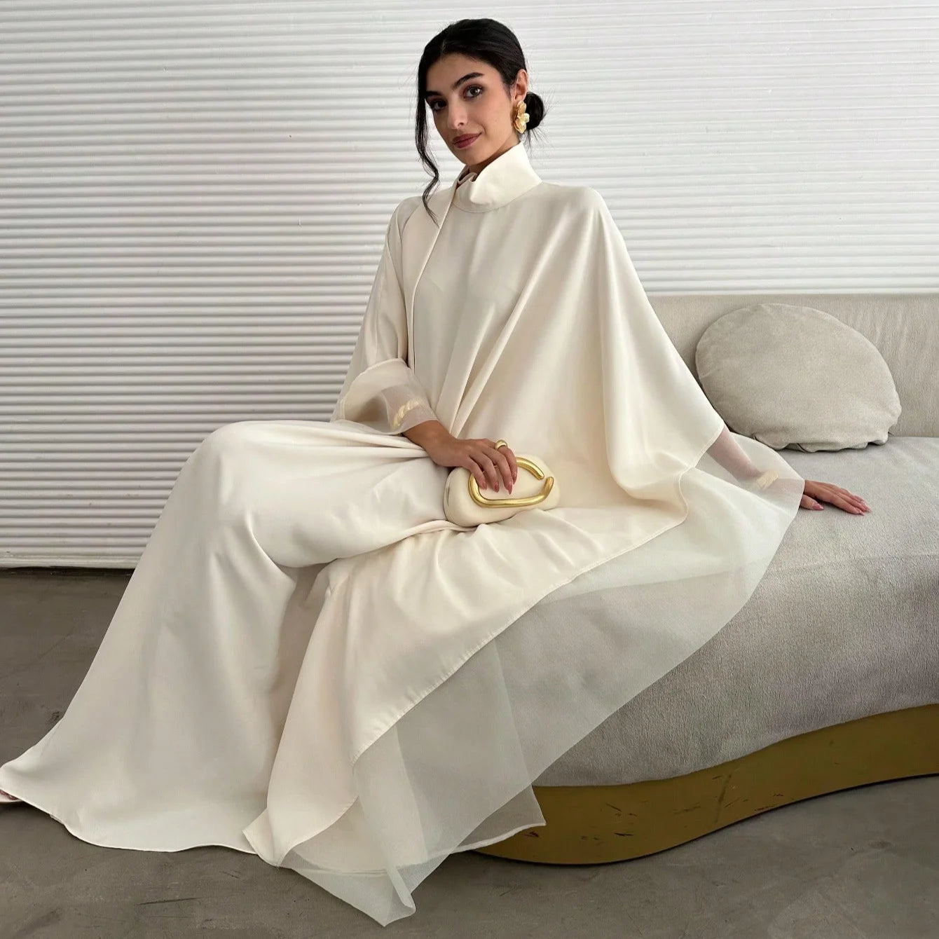 Batwing Sleeve Kaftan Abaya — Evening