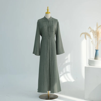 Two-Piece Cardigan Abaya Set — Plain