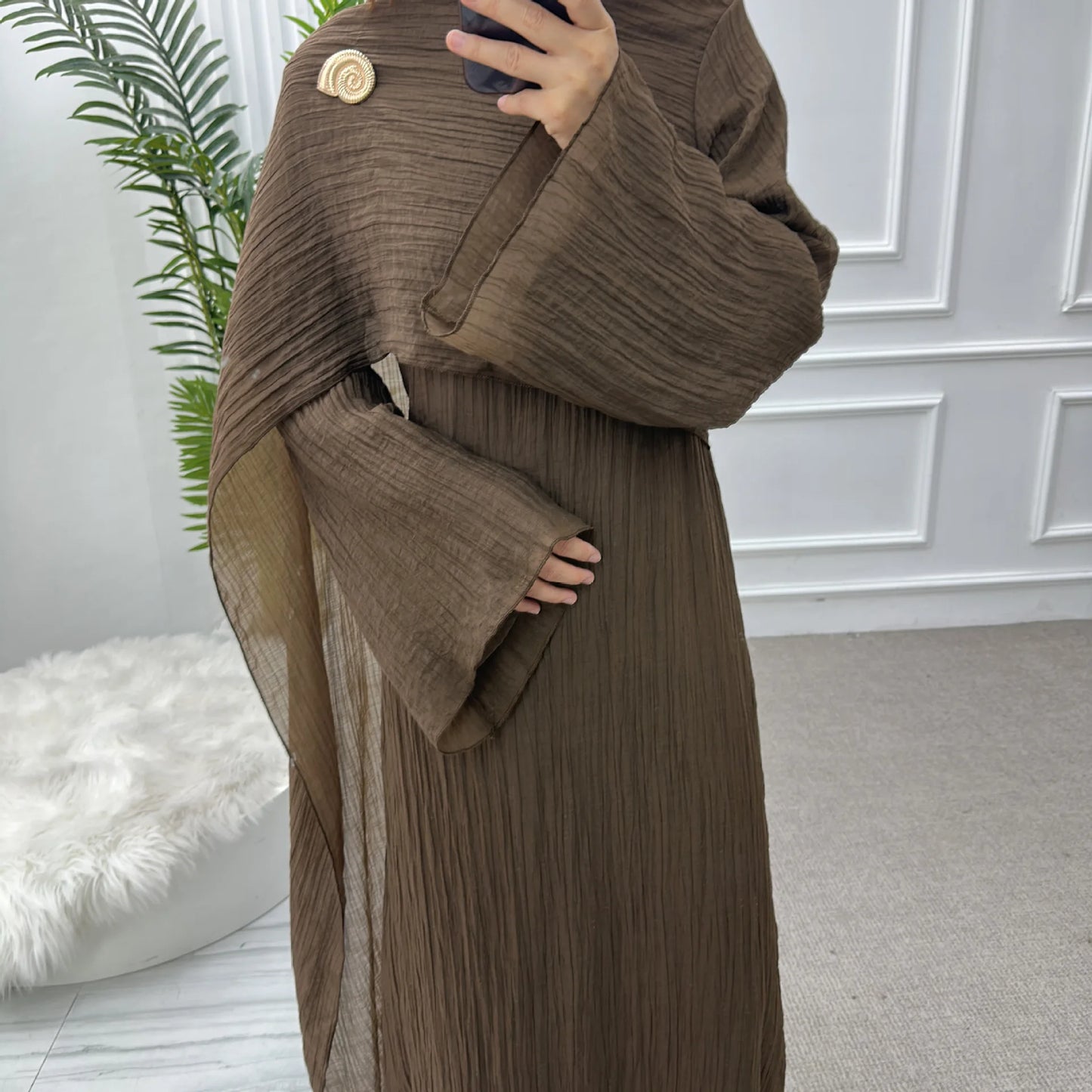 Two-Piece Solid Abaya Set — Ramadan